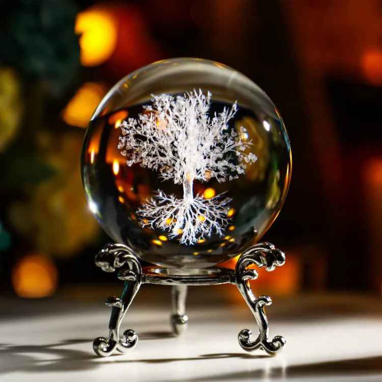 🌳 Sphère Cristal « Arbre de Vie »
