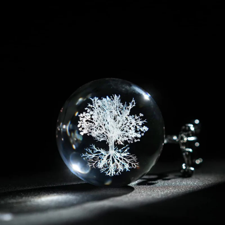 🌳 Sphère Cristal « Arbre de Vie »