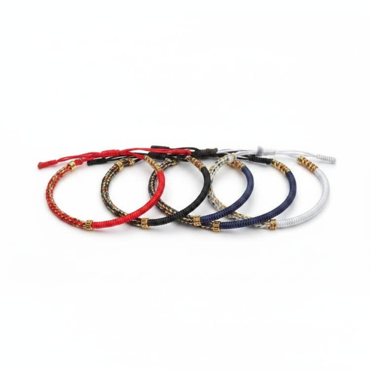 Bracelet de chance tibétain multicolore