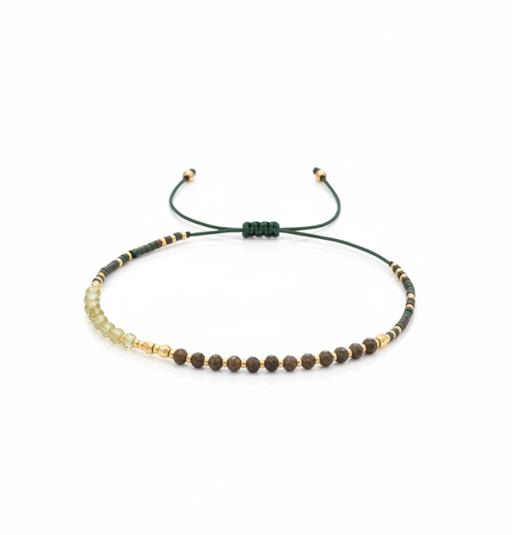 Bracelet fin Jade et Onyx