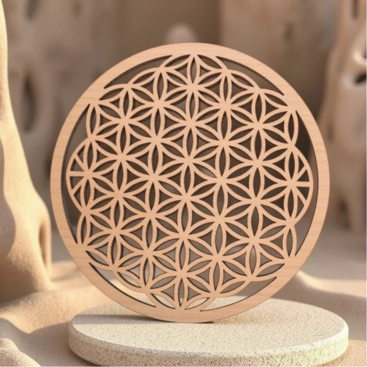 🌼 Fleur de Vie en Bois Naturel