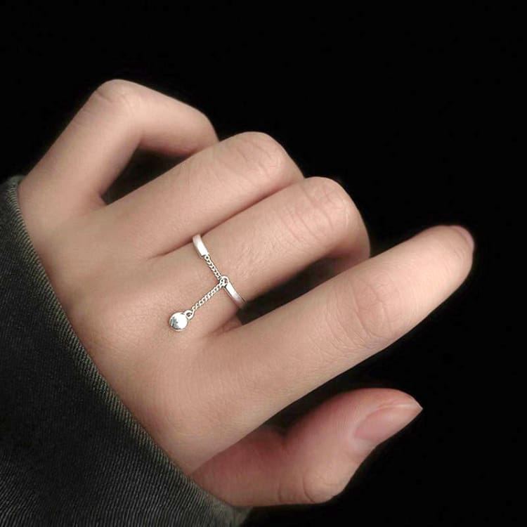 Anneau ajustable du souvenir en argent sterling 925 - Eclat de Pierre