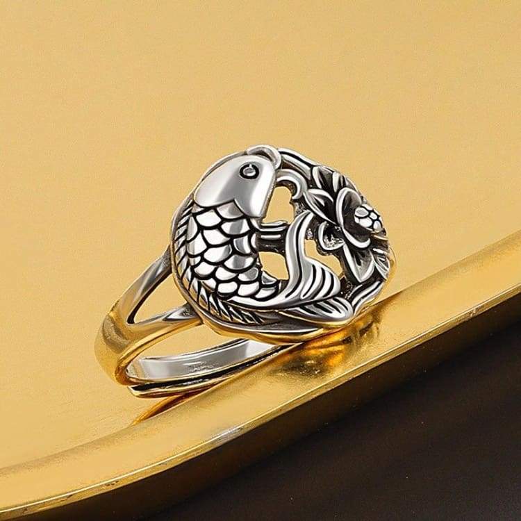 Anneau du Lotus Koi - Eclat de Pierre