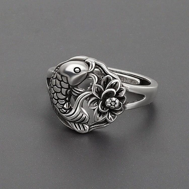 Anneau du Lotus Koi - Eclat de Pierre