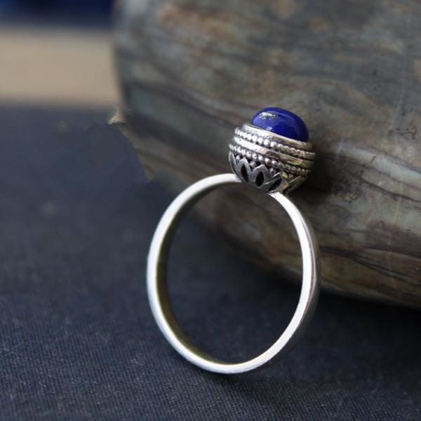 Bague coeur de Joyaux ornée de Lapis Lazuli - Eclat de Pierre