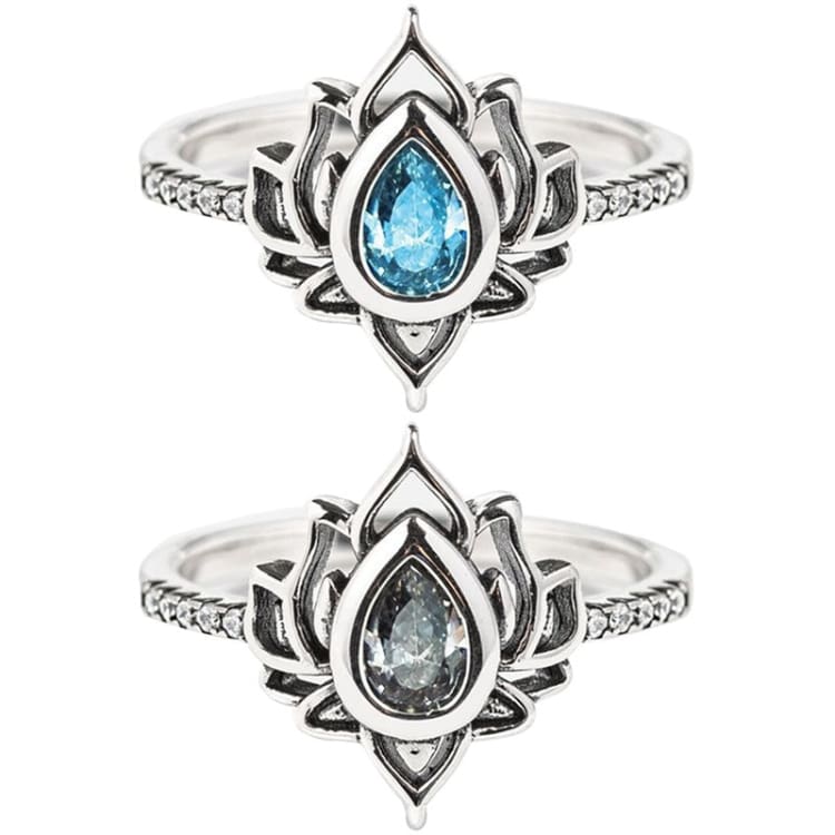 Bague de l'Epanouissement de la Fleur de Lotus - Eclat de Pierre