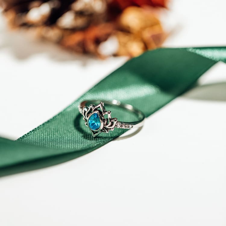 Bague de l'Epanouissement de la Fleur de Lotus - Eclat de Pierre