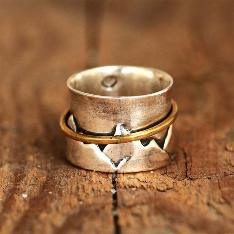 Bague vintage l'appel des sommets en pierre de lune - Eclat de Pierre