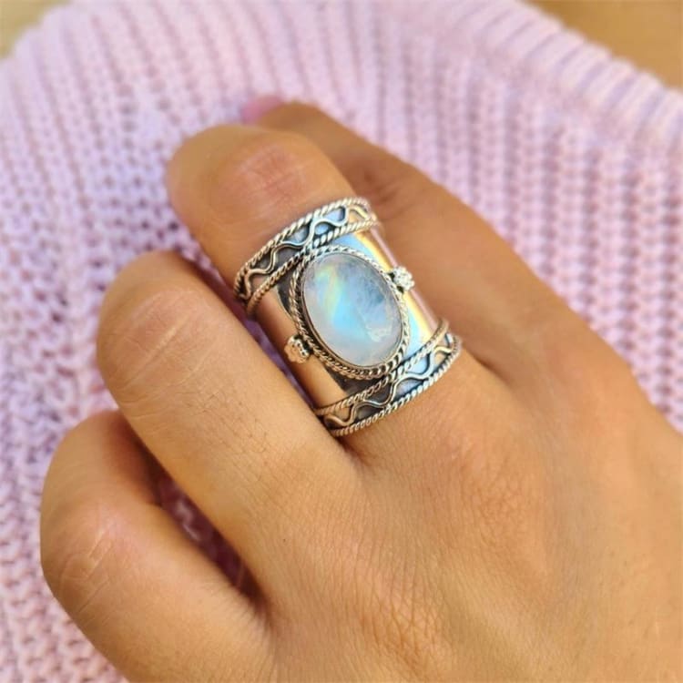 Bague Vintage Pierre de Lune - Eclat de Pierre
