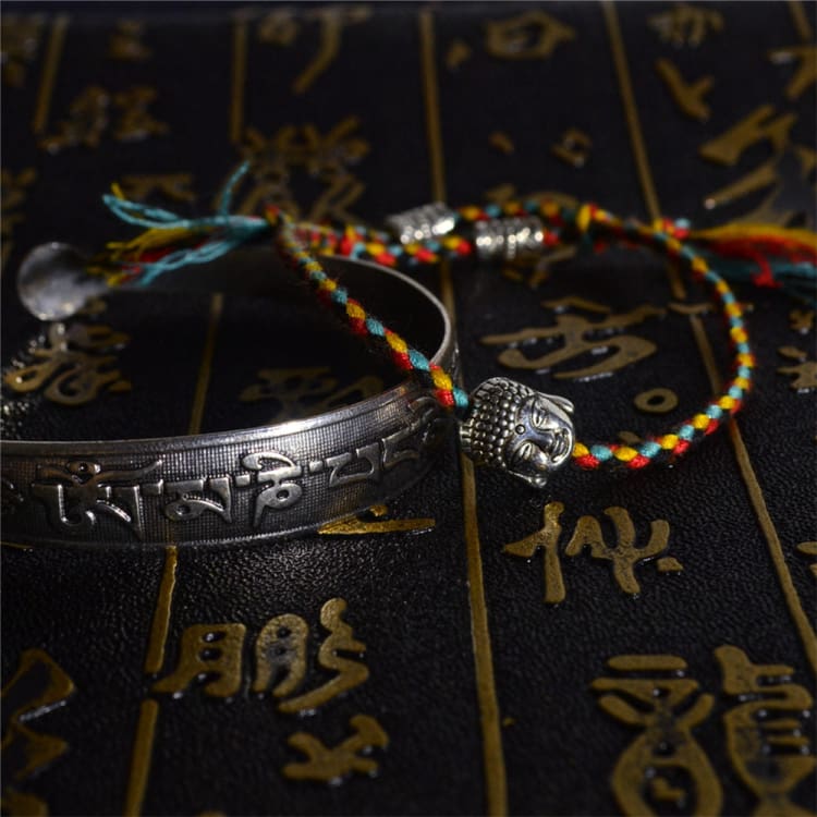 Bracelet bouddhiste 2 pièces avec amulette mantra - Eclat de Pierre