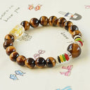 Bracelet de chance Tibétain en Œil de Tigre