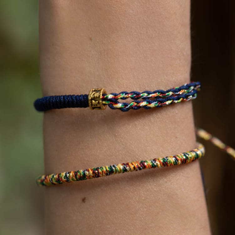 Bracelet de chance tibétain multicolore - Eclat de Pierre