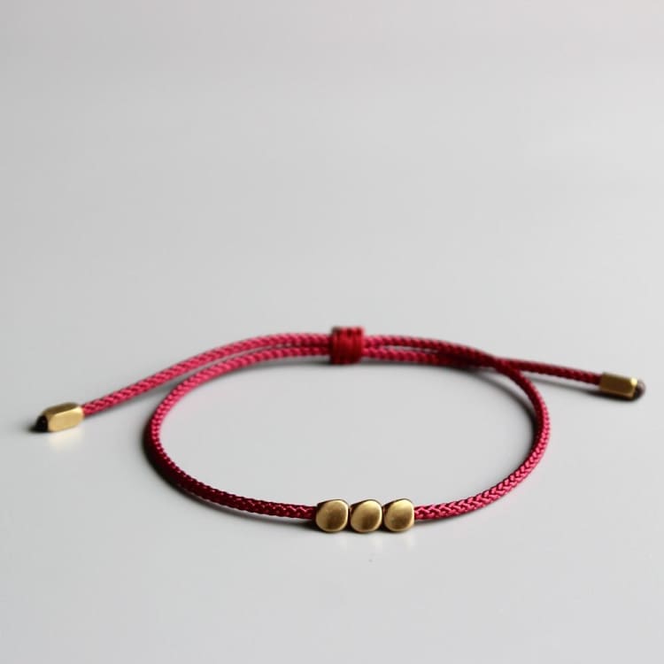 Bracelet de Chance Tibétain "Perle de Cuivre" - Eclat de Pierre