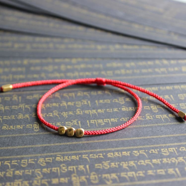 Bracelet de Chance Tibétain "Perle de Cuivre" - Eclat de Pierre