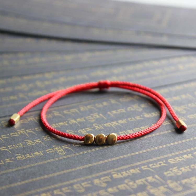 Bracelet de Chance Tibétain "Perle de Cuivre" - Eclat de Pierre