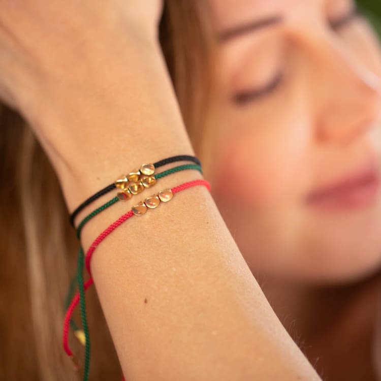 Bracelet de Chance Tibétain "Perle de Cuivre" - Eclat de Pierre
