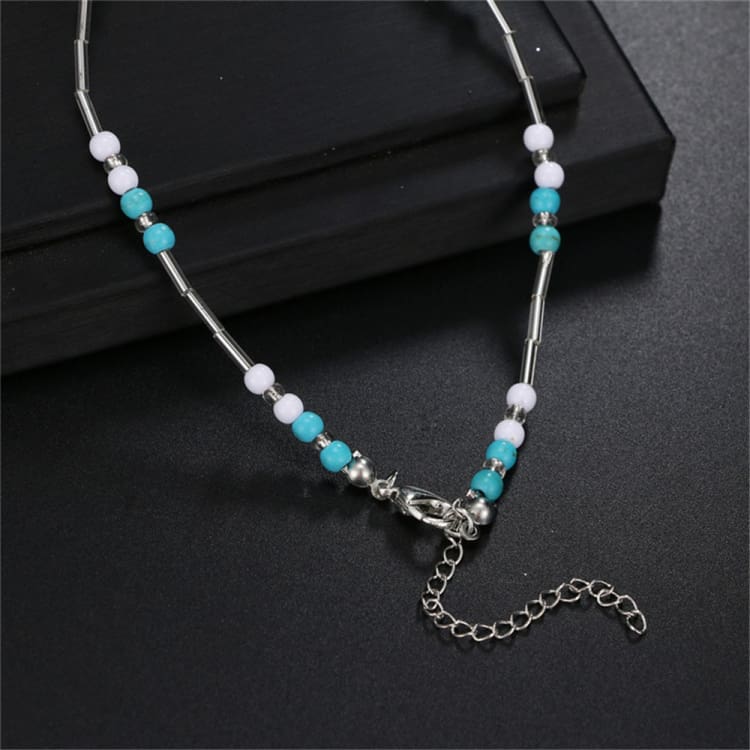 Bracelet de cheville étoile de mer en turquoise