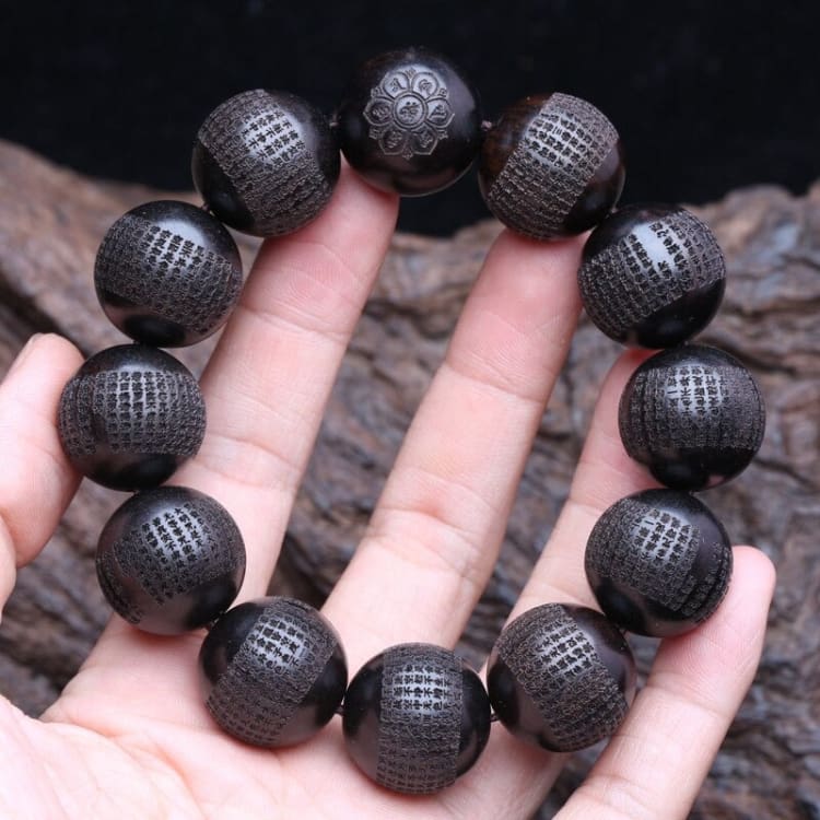 Bracelet des ancêtres en ébène - Eclat de Pierre