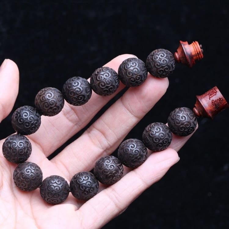Bracelet des ancêtres perles de nuages - Eclat de Pierre