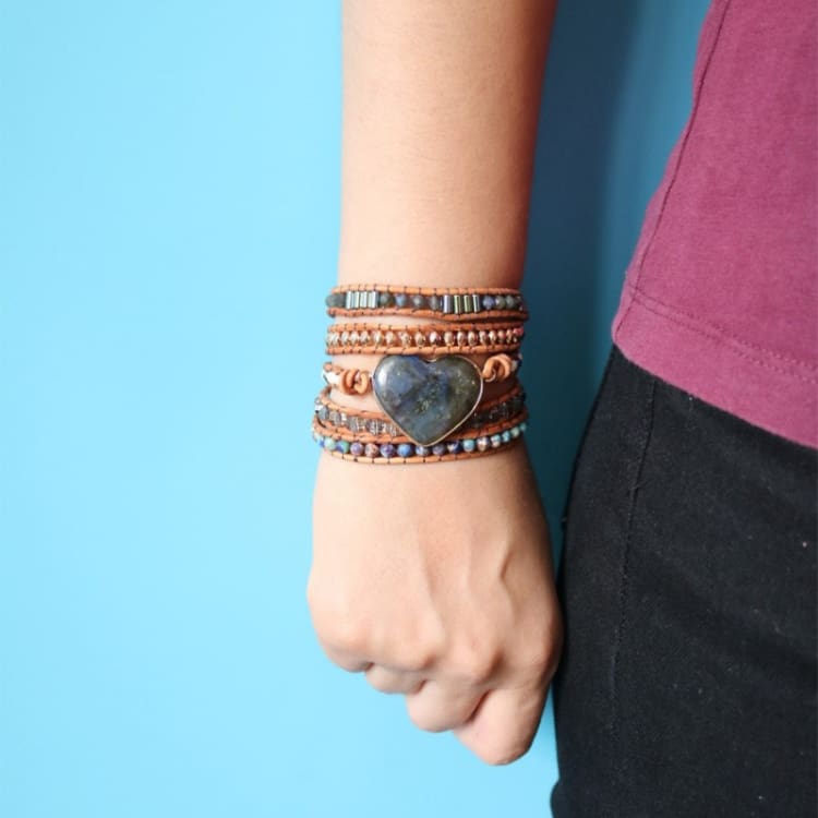 Bracelet "Coeur de Labradorite"