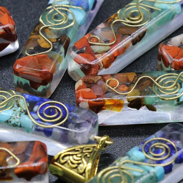 Collier 7 Chakras amulette naturelle