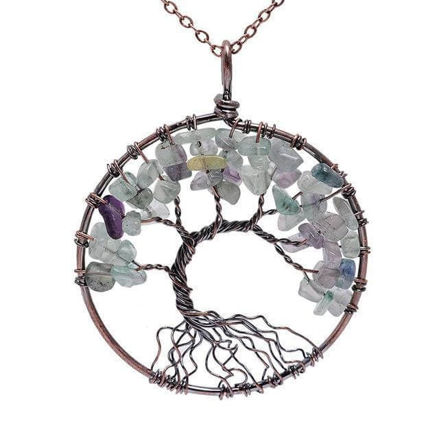 Collier Arbre de vie 7 Chakras - Eclat de Pierre