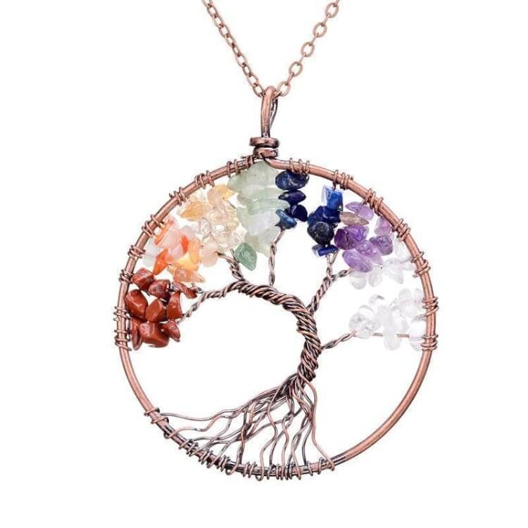 Collier Arbre de vie 7 Chakras - Eclat de Pierre