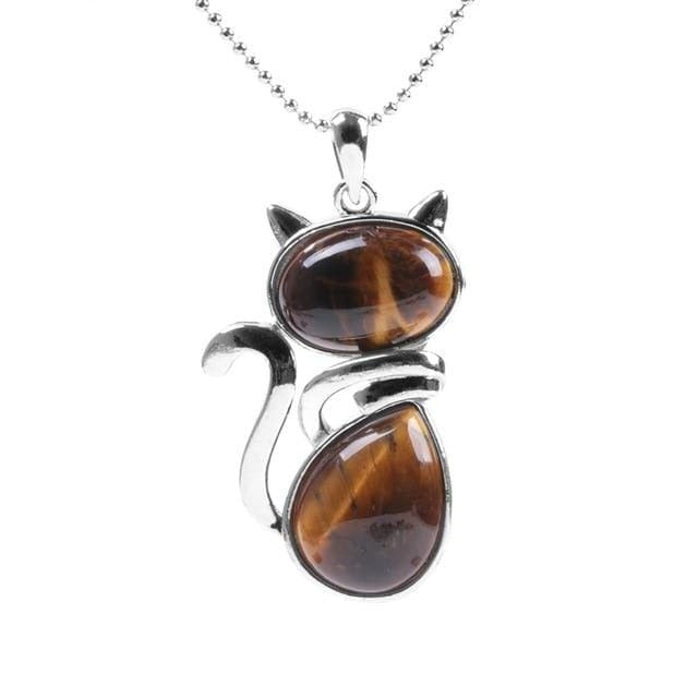 Collier Chat en pierre naturelle