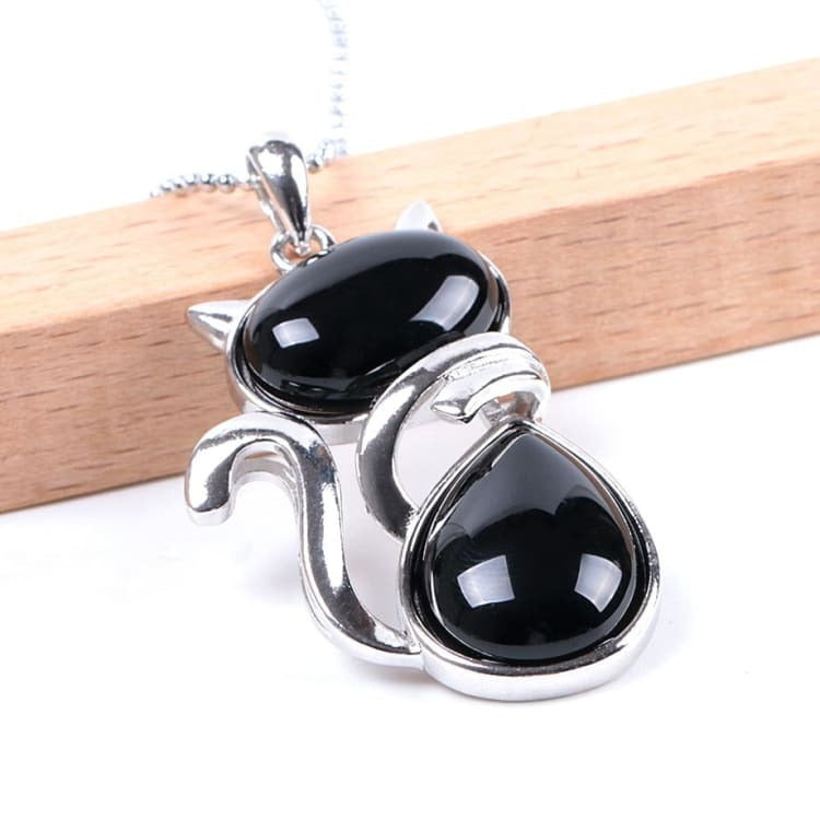 Collier Chat en pierre naturelle