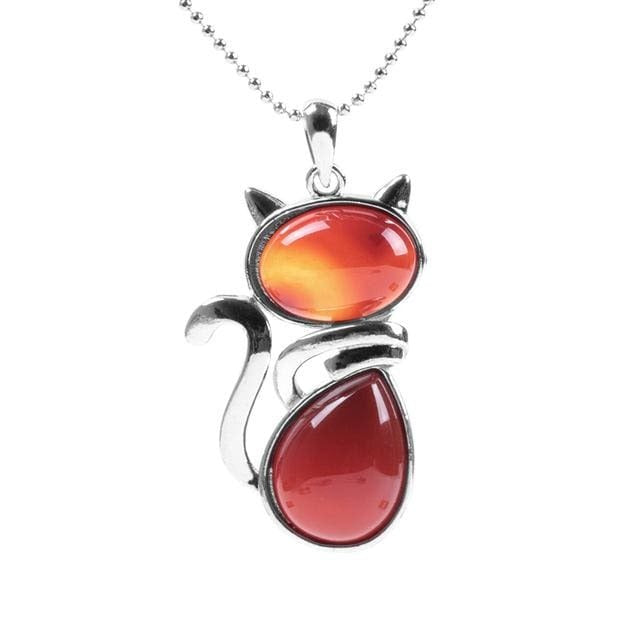 Collier Chat en pierre naturelle
