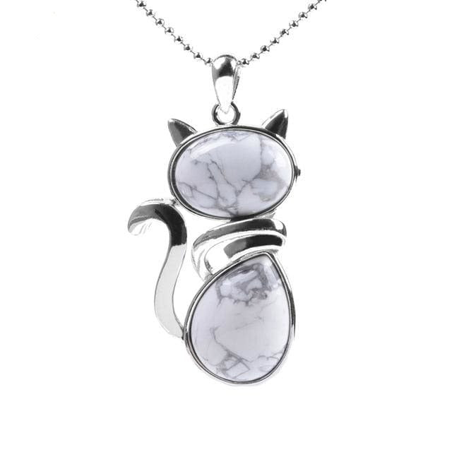 Collier Chat en pierre naturelle