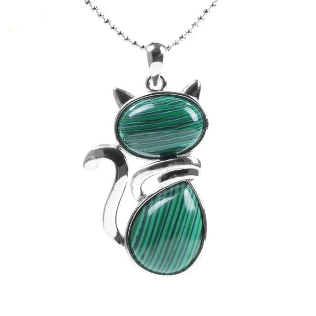 Collier Chat en pierre naturelle