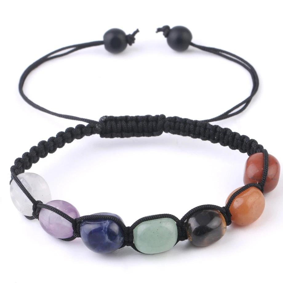 Bracelet à lacets de Guérison et d'Harmonisation des 7 Chakras