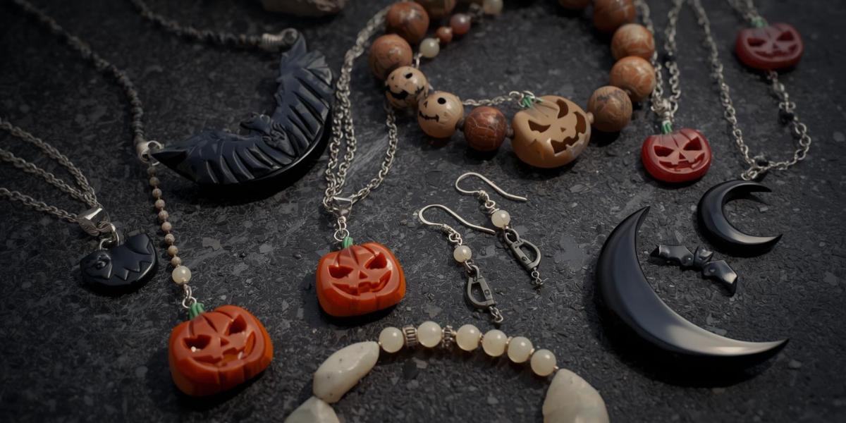 Éclat Nocturne : bijoux naturels pour Halloween et au-delà