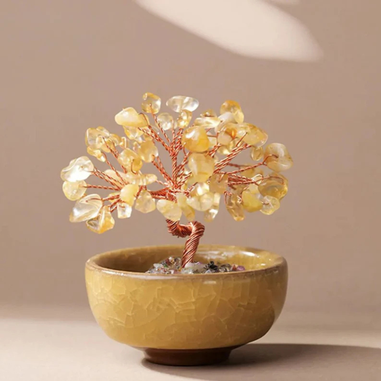 🌿 Arbre de Vie en Pierres Naturelles – Lapis-Lazuli & Amazonite