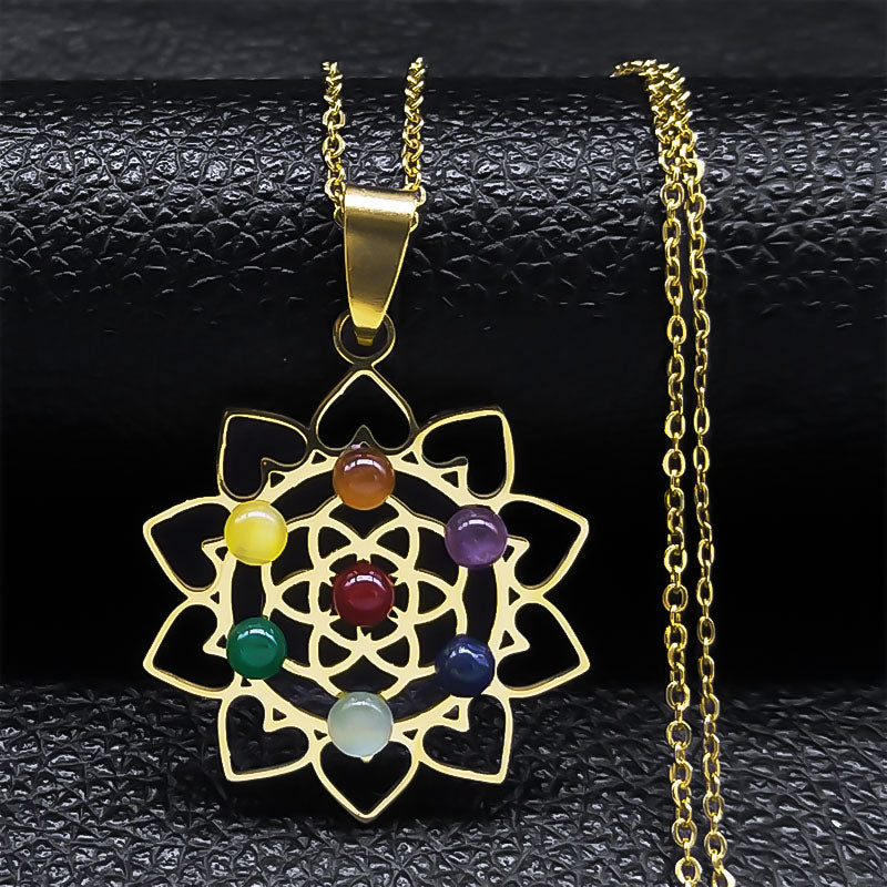 Collier en pierre naturelle 7 chakras