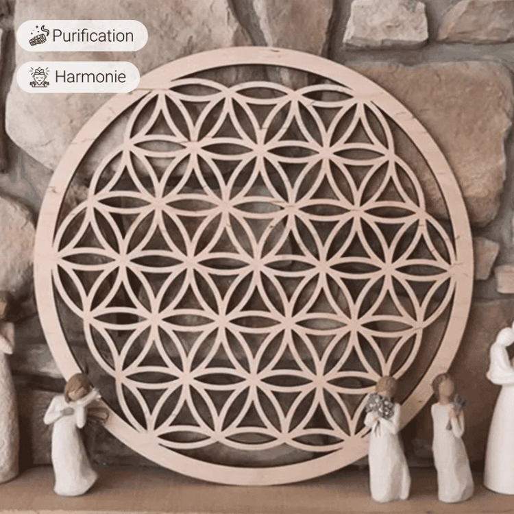 🌼 Fleur de Vie en Bois Naturel