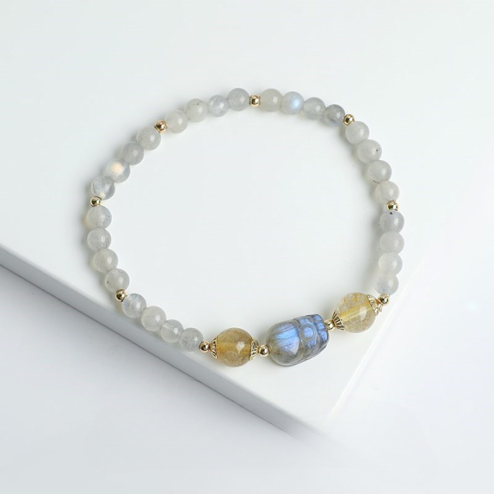 Bracelet pierre de lune romantique