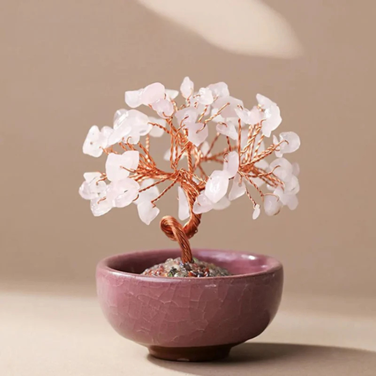 🌿 Arbre de Vie en Pierres Naturelles – Lapis-Lazuli & Amazonite