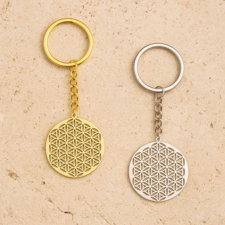 ✨ Porte-clés « Fleur de Vie » – Symbole d’Harmonie & d’Énergie Positive