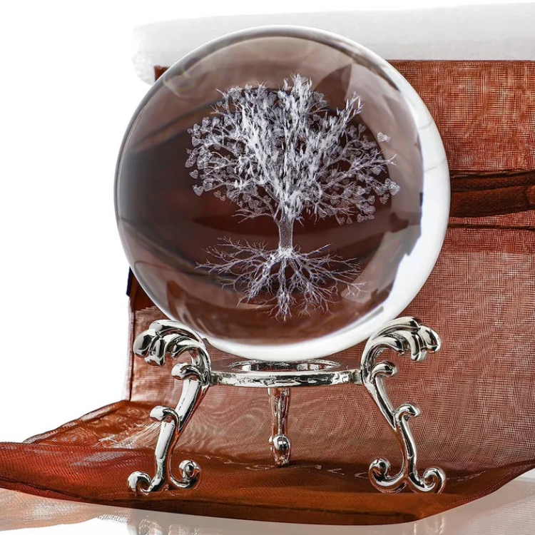 🌳 Sphère Cristal « Arbre de Vie »
