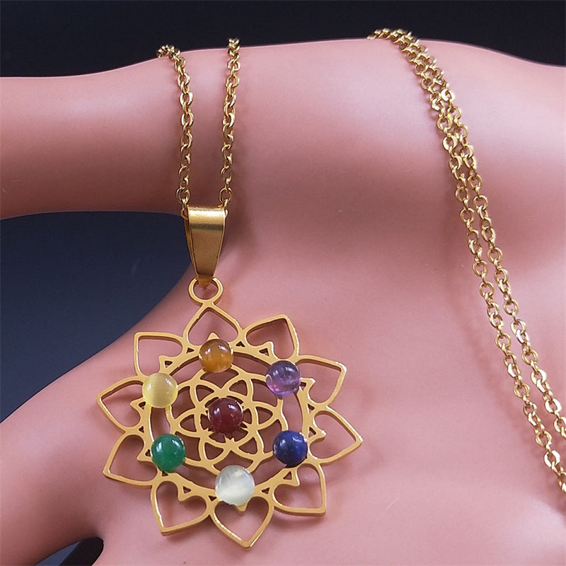 Collier en pierre naturelle 7 chakras