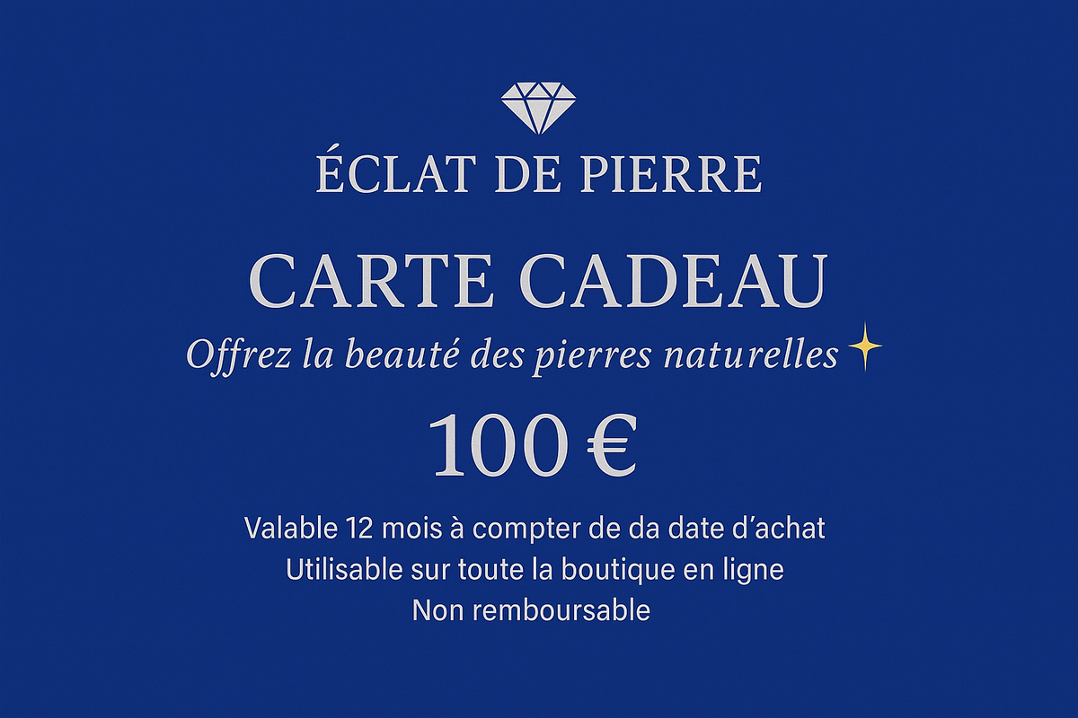 Carte Cadeau Éclat de Pierre – 100 € (Version Numérique) - Eclat de Pierre