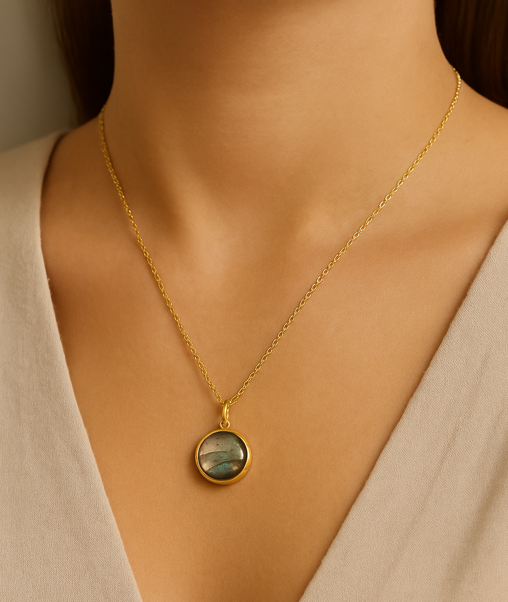 Collier de l'Aura en Labradorite