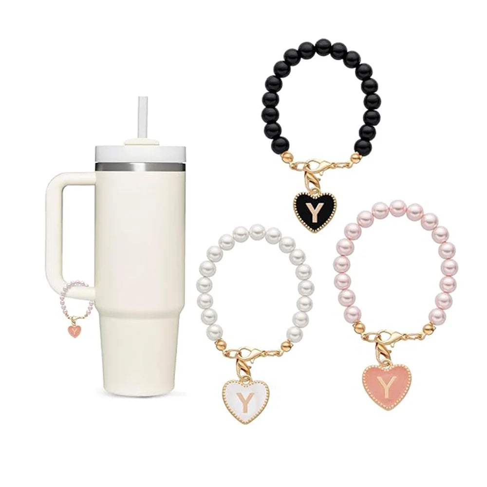 Accesssoire Personnalisée avec Breloques Initiales et Perles Naturelles – Cadeau Unique