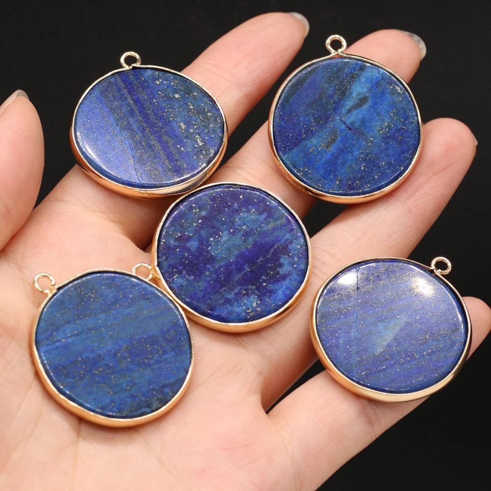 Pendentif en Lapis Lazuli Naturel Rond