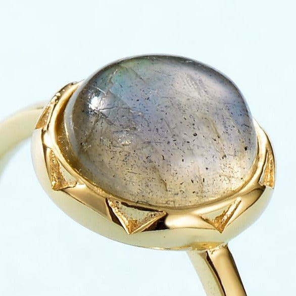 Bague ajustable en Labradorite