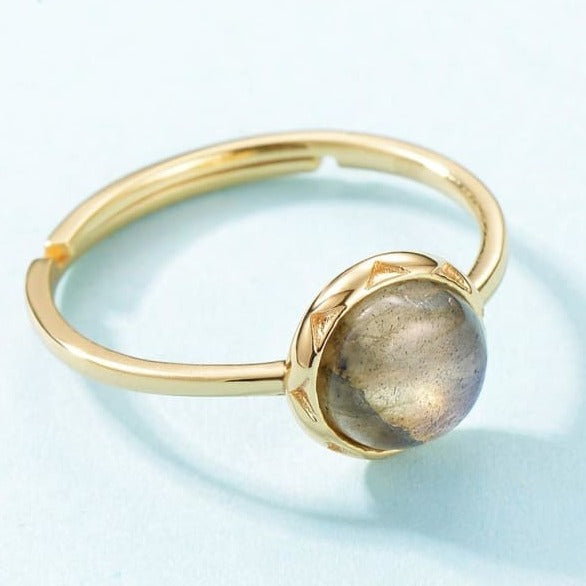 Bague ajustable en Labradorite