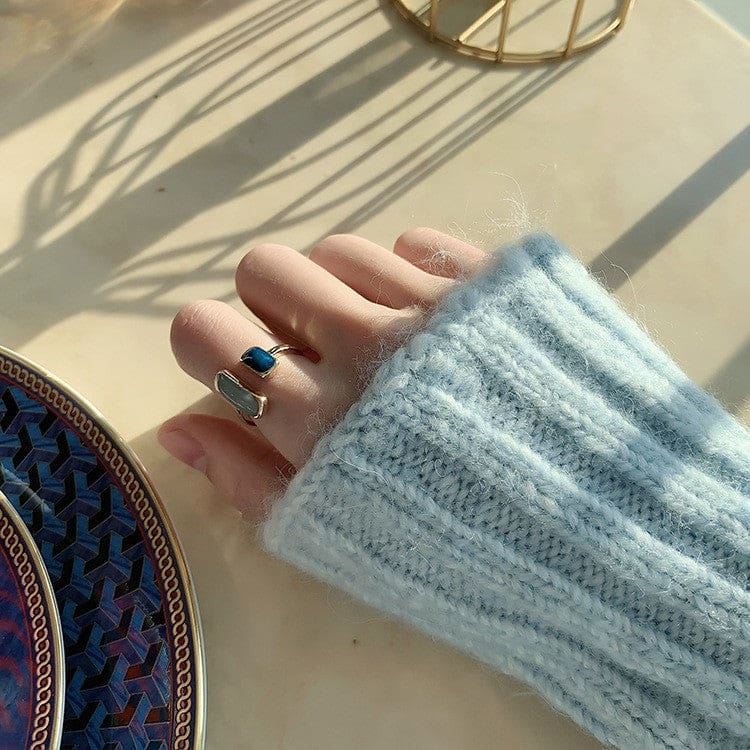 Bague Ajustable Vintage ' l'asymétrie colorée'