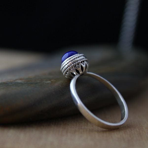 Bague coeur de Joyaux ornée de Lapis Lazuli